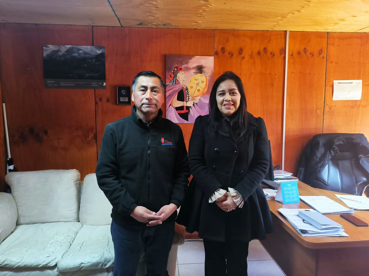Alcalde José Linco sostuvo una reunión protocolar con la Coordinadora Regional del Plan Buen Vivir, Ana María Sepúlveda